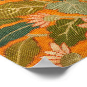 Poster DRAGON PARMI LES PÉONIES, FLEURS, Floral FEUILLE V (Coin)