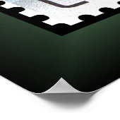 Poster Dragon ~ Père Noël ~ Reindeer ~ Lettonie ~ Timbre  (Coin)