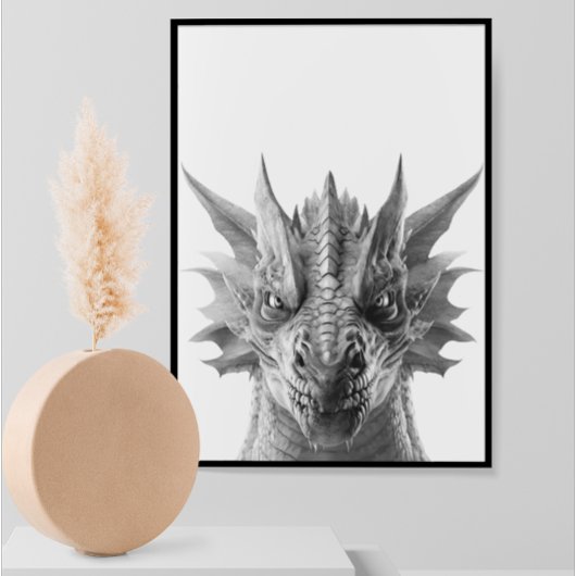 Poster Dragon Portrait réaliste Salle pour enfants