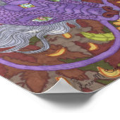 Poster Dragon pourpre en fleur (Coin)