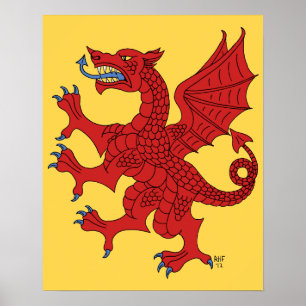 Poster Dragon Rampant Gules