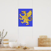 Poster Dragon rampant Or (Cuisine)