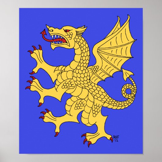Poster Dragon Rampant Ou (Devant)