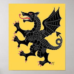Poster Dragon Rampant Sable
