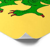 Poster Dragon Rampant Vert (Coin)