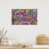 Poster Dragon Ride, Original Abstrait (Cuisine)