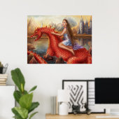 Poster "Dragon rouge" (Bureau à domicile)
