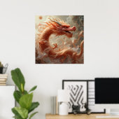 Poster Dragon rouge (Bureau à domicile)