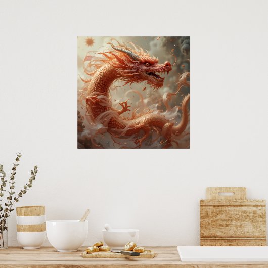 Poster Dragon rouge (Cuisine)