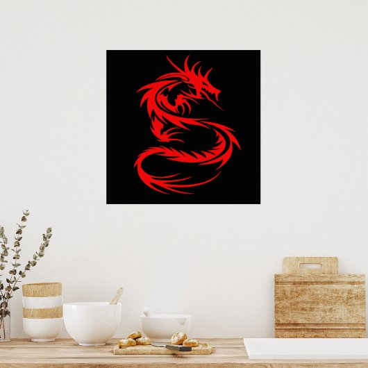 Poster Dragon rouge (Cuisine)