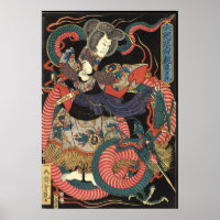 Dragon rouge japonais vintage