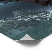 Poster Dragon rouge la nuit (Coin)