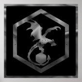 Poster Dragon RPG | Imaginaire Tabletop Retro PnP Jeu Dic (Devant)