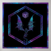 Poster Dragon RPG | Nebula Imaginaire Tabletop Gamer Dice (Devant)