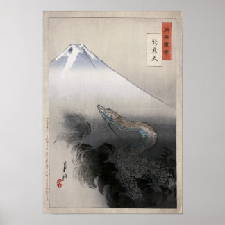 Poster Dragon se lève au ciel Ogata Gekko Art
