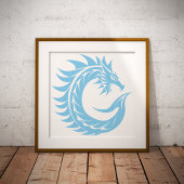 Poster Dragon Styled Letter C, Dragon Alphabet, Monogram