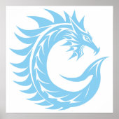 Poster Dragon Styled Letter C, Dragon Alphabet, Monogram (Devant)