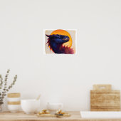 Poster Dragon Sunset 3 (Cuisine)