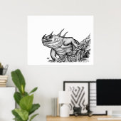 Poster Dragon sur le rocher (Bureau à domicile)