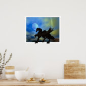 Poster Dragon Sur Le Sondage (Cuisine)