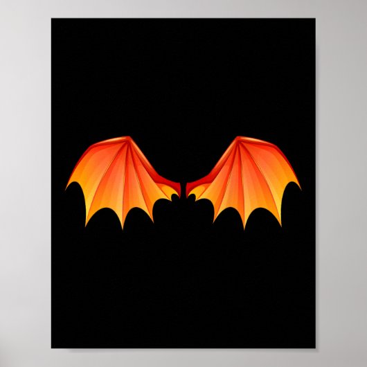 Poster Dragon T Ailes Halloween Costume Orange Sur Le Ck (Devant)