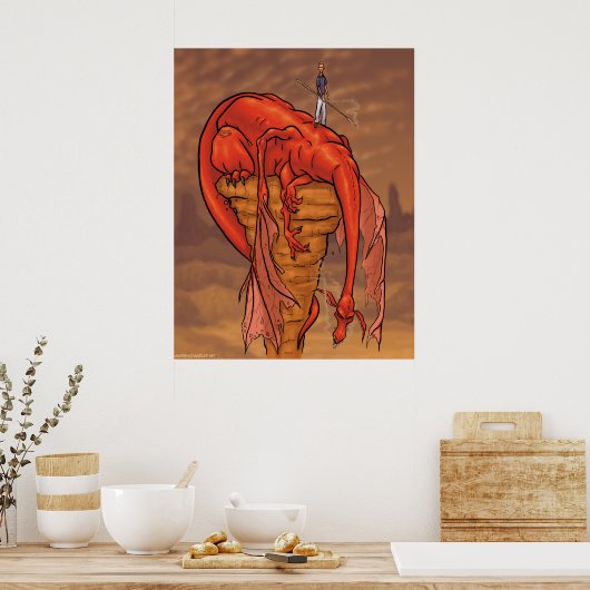 Poster Dragon Taillé (Cuisine)