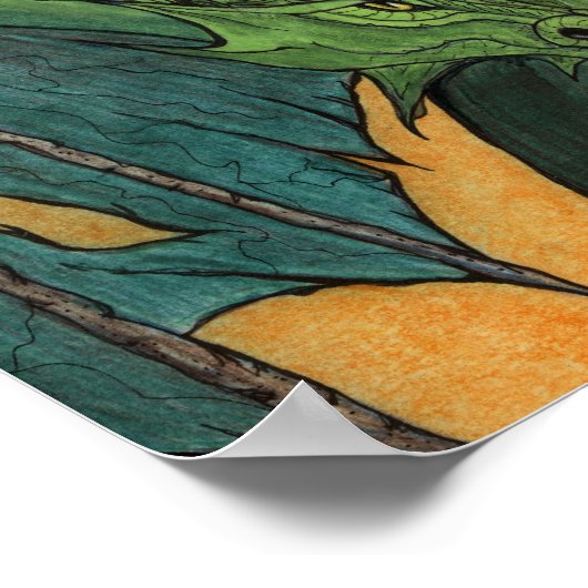 Poster Dragon vert (Coin)