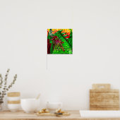 Poster Dragon Vert en Flammes Fantastique (Cuisine)
