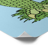 Poster Dragon vert mignon (Coin)