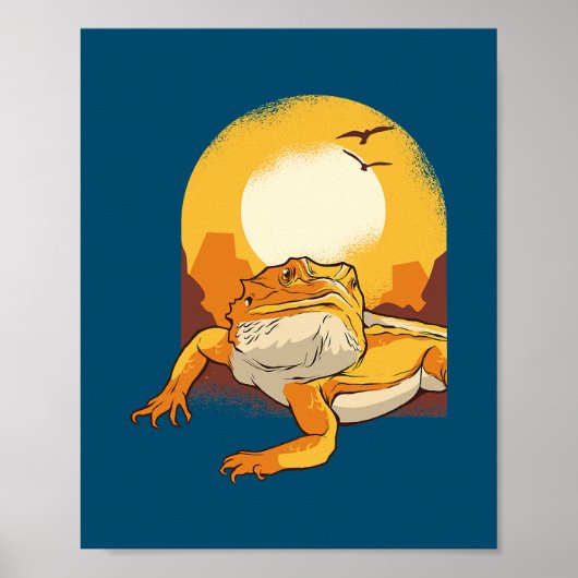 Poster Dragon Vintage Retro (Devant)