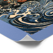 Poster Dragon volant japonais (Coin)