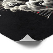 Poster Dragon vs Samurai Warrior - Japanese Tattoo (Coin)