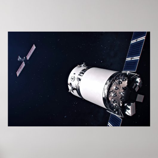 Poster Dragon Xl Spacecraft S'Approche D'Une Passerelle L (Devant)