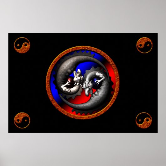 Poster Dragon Yin-Yang (Devant)