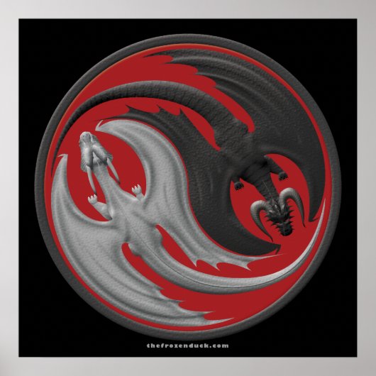 Poster Dragon Yin-Yang (Devant)