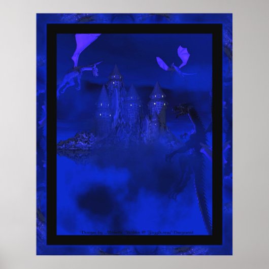 Poster Dragoncats Blue Mist Dragon Imaginaire (Devant)
