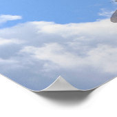 Poster Dragonflies Ciel Bleu Et Nuages Blancs (Coin)