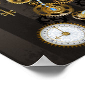 Poster Dragonflies de Steampunk sur arrière - plan rayé b (Coin)