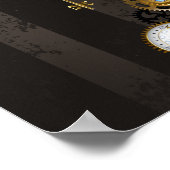 Poster Dragonflies de Steampunk sur arrière - plan rayé b (Coin)