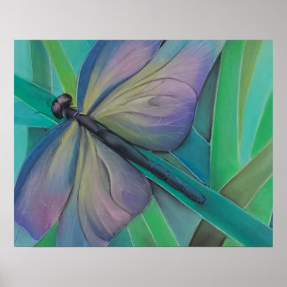 Poster Dragonfly Abstract Wall Art | Colorful Nature Post