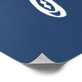 Poster Dragonfly and Outer Space Rift bleu et blanc (Coin)