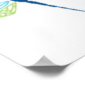 Poster Dragonfly bleu et vert (Coin)