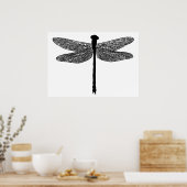 Poster dragonfly Bug Insect nature Silhouette art (Cuisine)
