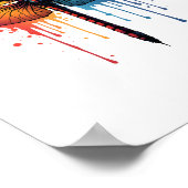 Poster Dragonfly cool sur la libellule peinte en couleur (Coin)