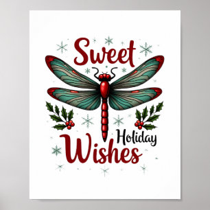 Poster Dragonfly des ailes de sucre de canne