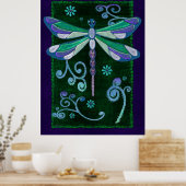 Poster Dragonfly Elegant Jewel Folk Art (Cuisine)