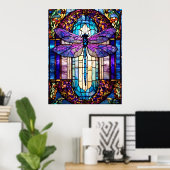 Poster Dragonfly en verre (Bureau à domicile)