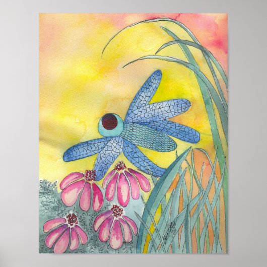 Poster Dragonfly Framed Print (Devant)