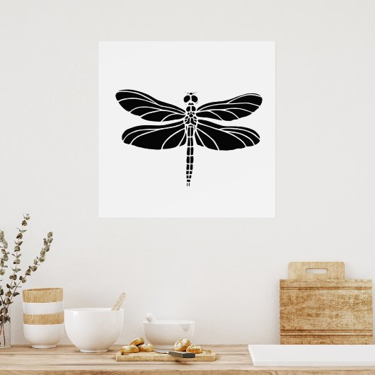 Poster Dragonfly noir (Cuisine)