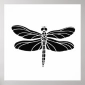 Poster Dragonfly noir (Devant)